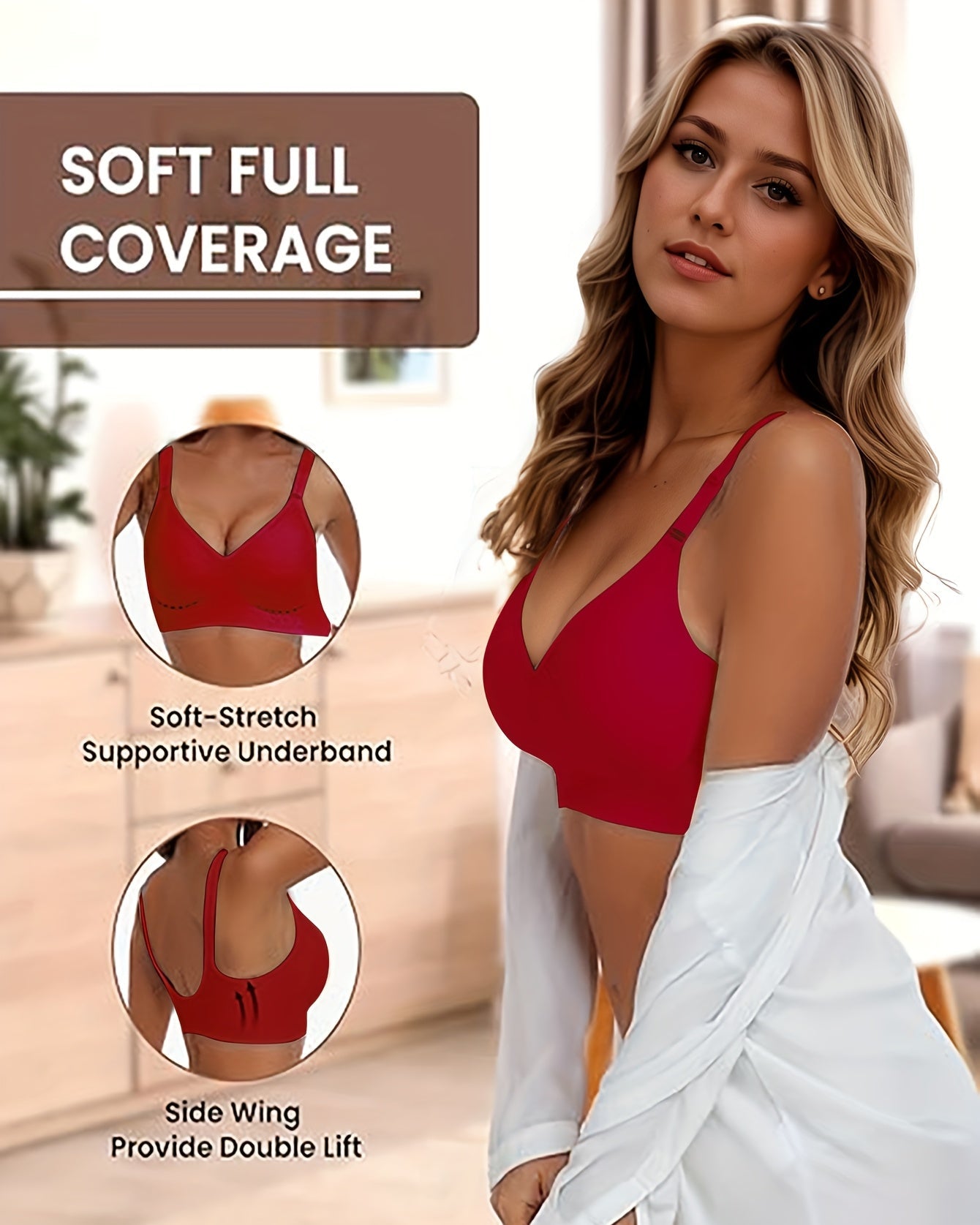 Sujetador Bralette Sin Costuras Invisible